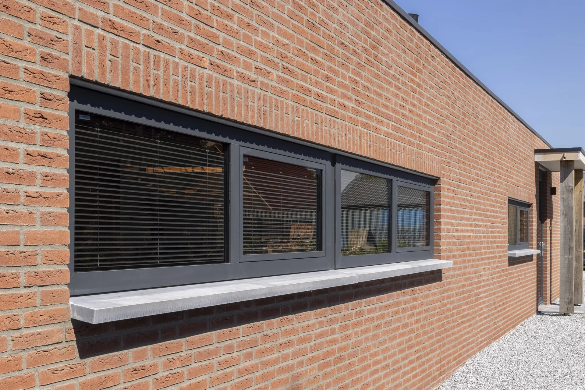 Vast glas | 1 vak | aluminium