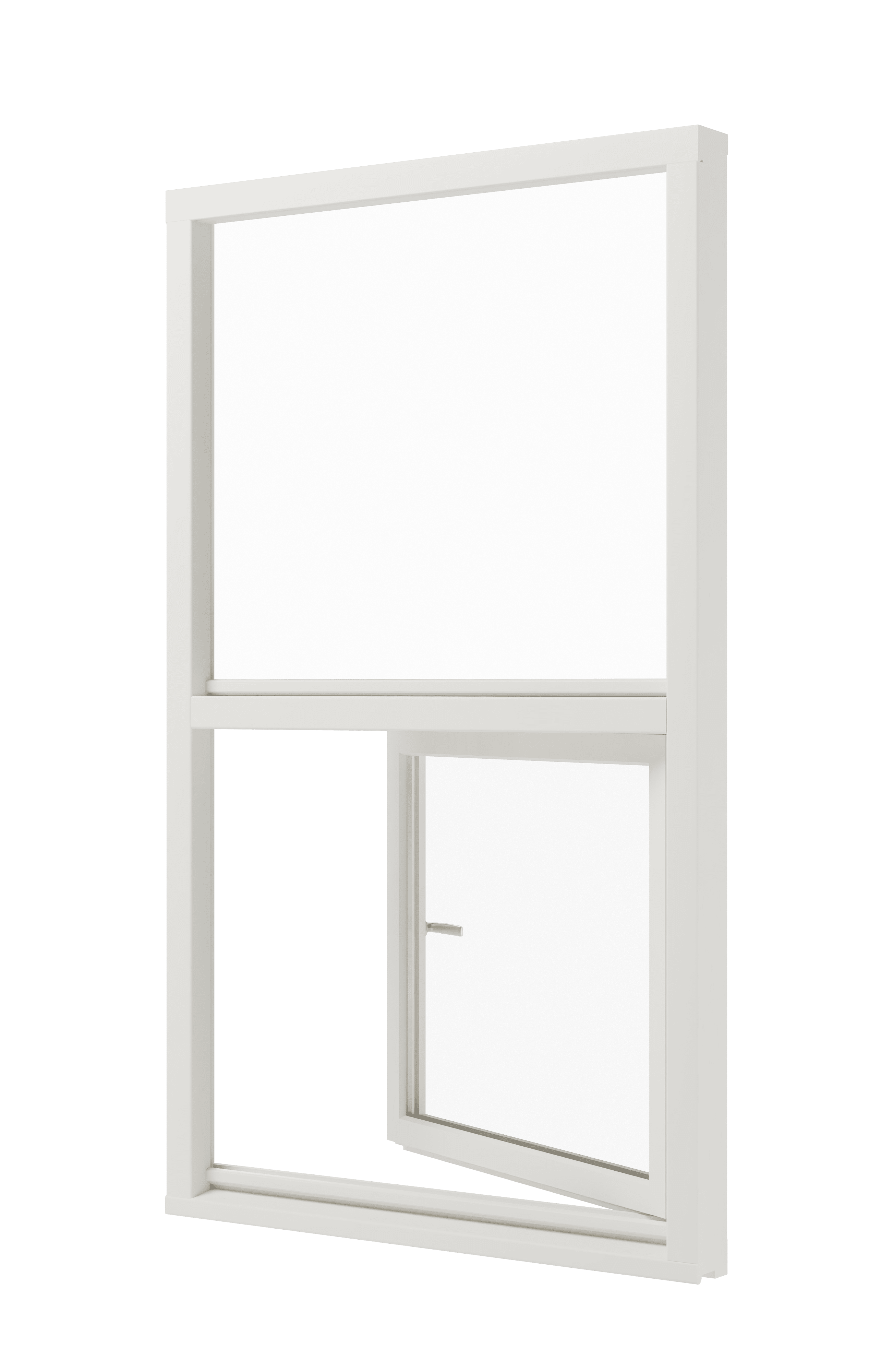 Draaikiepraam (boven) en vast glas - hout