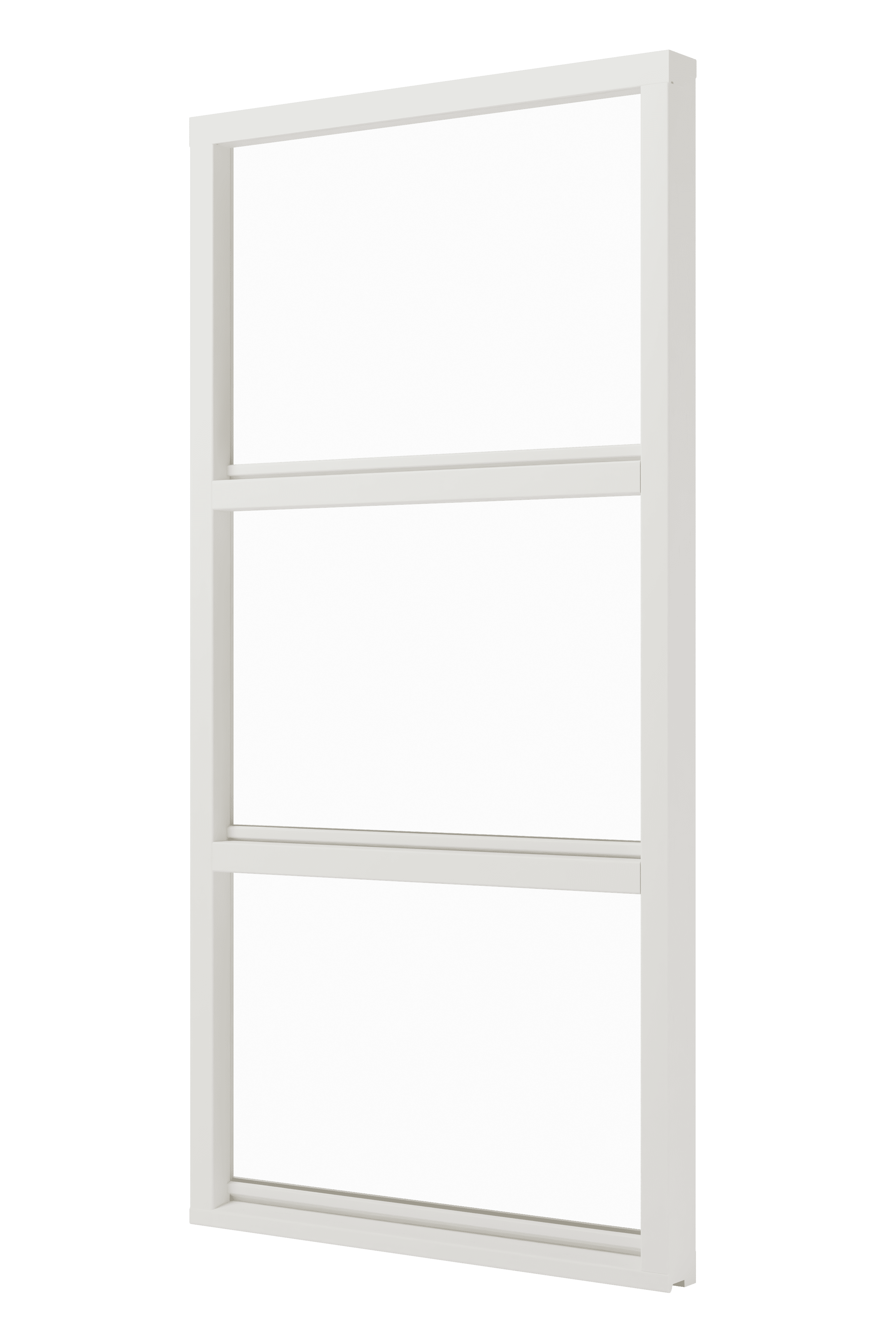 Vast glas 3 vakken verticaal - hout